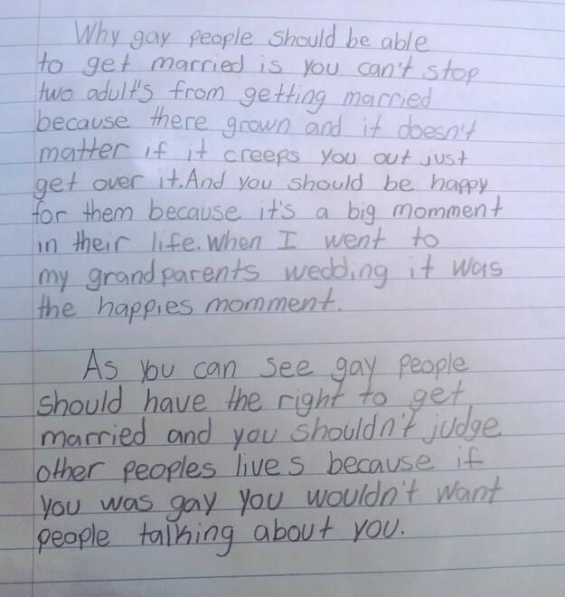 Marriage equality essay