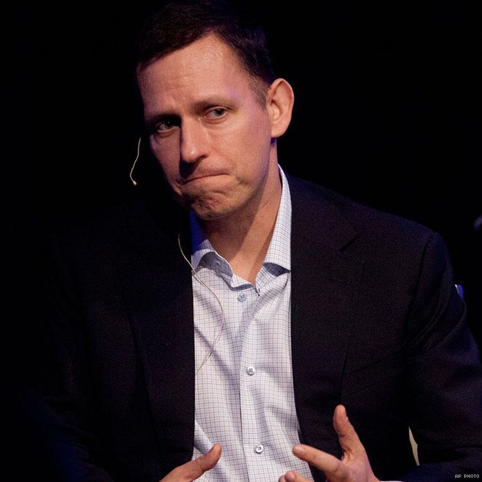 1. Peter Thiel \u2014 @peterthiel (and maybe @notpeterthiel)