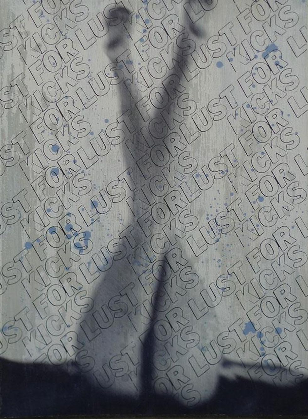 11-lust-for-kicks---30x22-oil-&-silkscreen-on-paper-by-taylor-smith