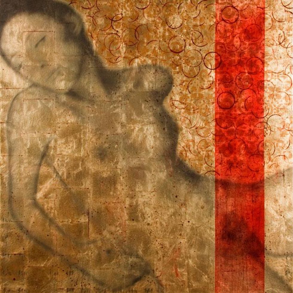 15-portrait-of-a-woman-with-periodic-table-of-elements---48x48-mixed-media-on-gold-leaf-by-taylor-smith