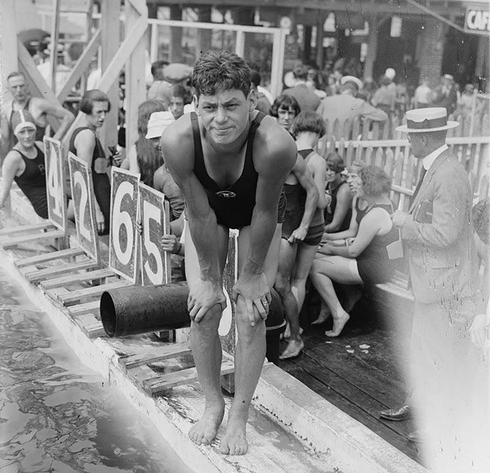 1924: Johnny Weissmuller at the Paris Olympics