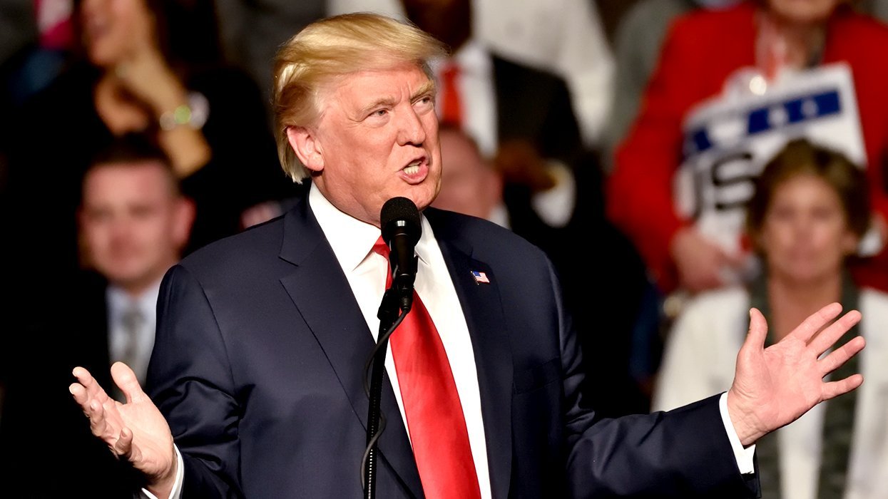 2016 President Elect Donald Trump gestures arms open speech large crowd Thank You tour stop Giant Center HERSHEY PA