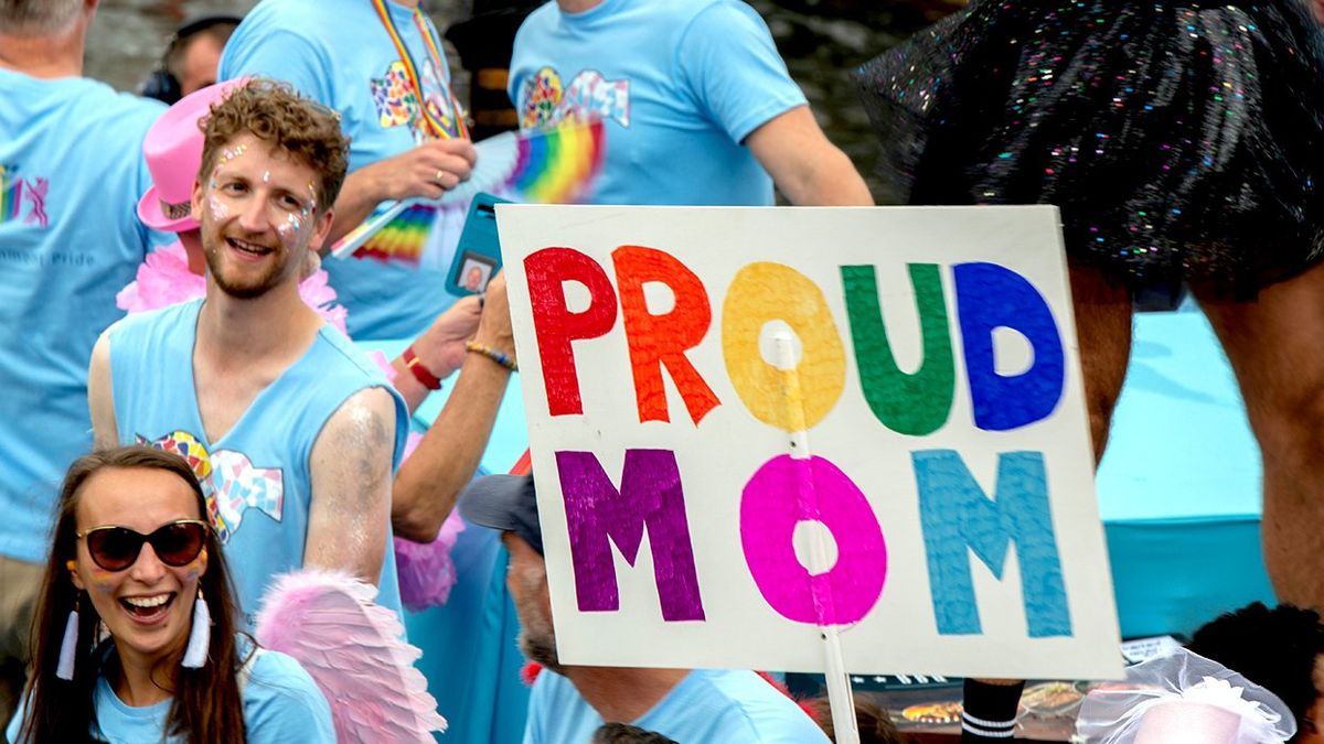 2019 Proud Mom sign LGBTQIA pride parade