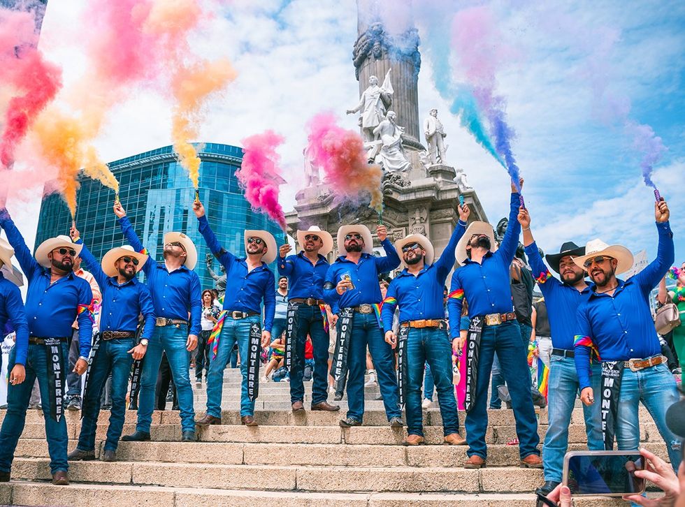 2024 LGBTQ Pride community celebrating Mexico City monument