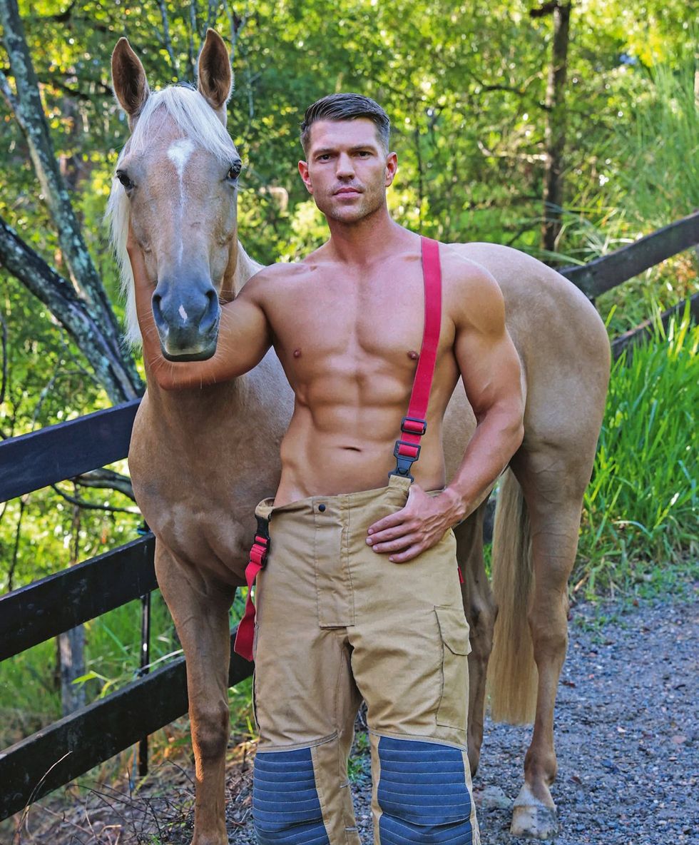 2025 Australian Firefighter Calendar sexy shirtless men with cute animals wearing uniforms