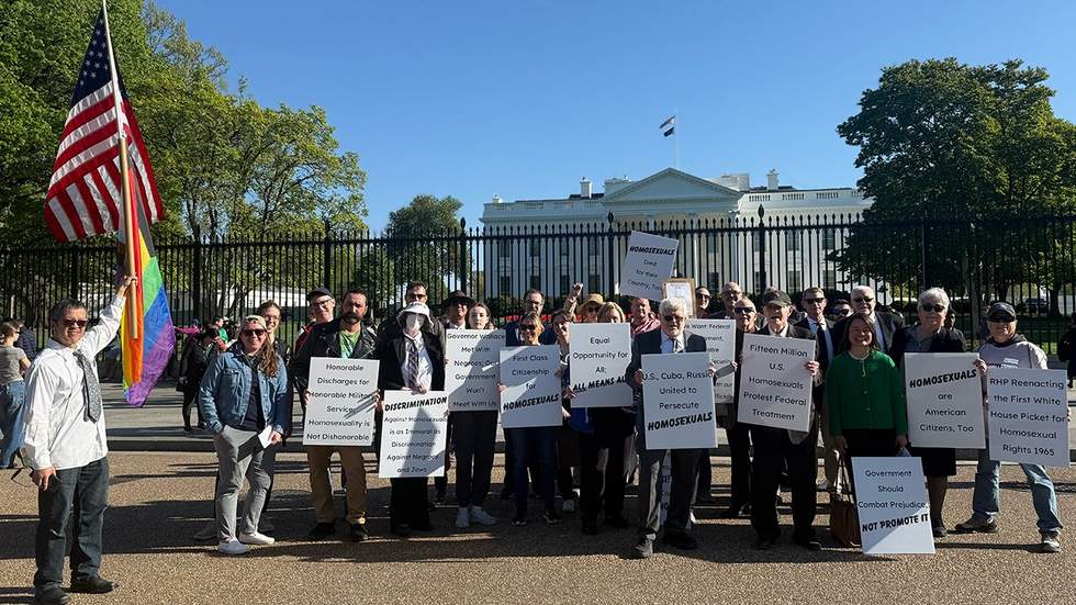 2025 LGBTQ+ demonstrators reenact historic 1965 White House protest