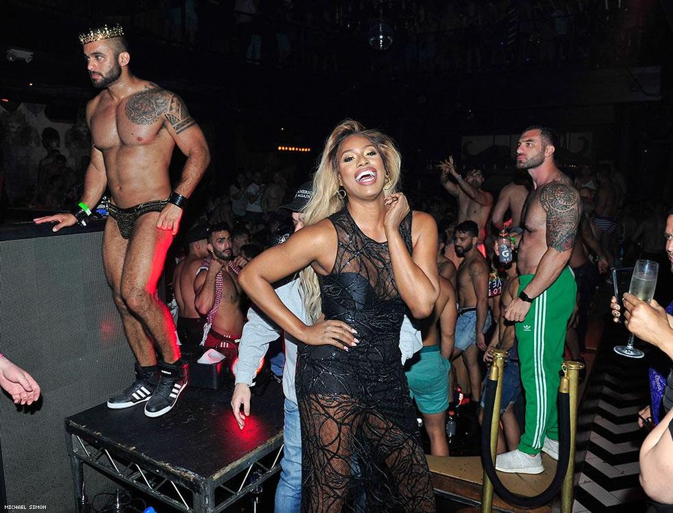 21 Photos of Laverne Cox With 100s of Sweaty, Shirtless Gay Men