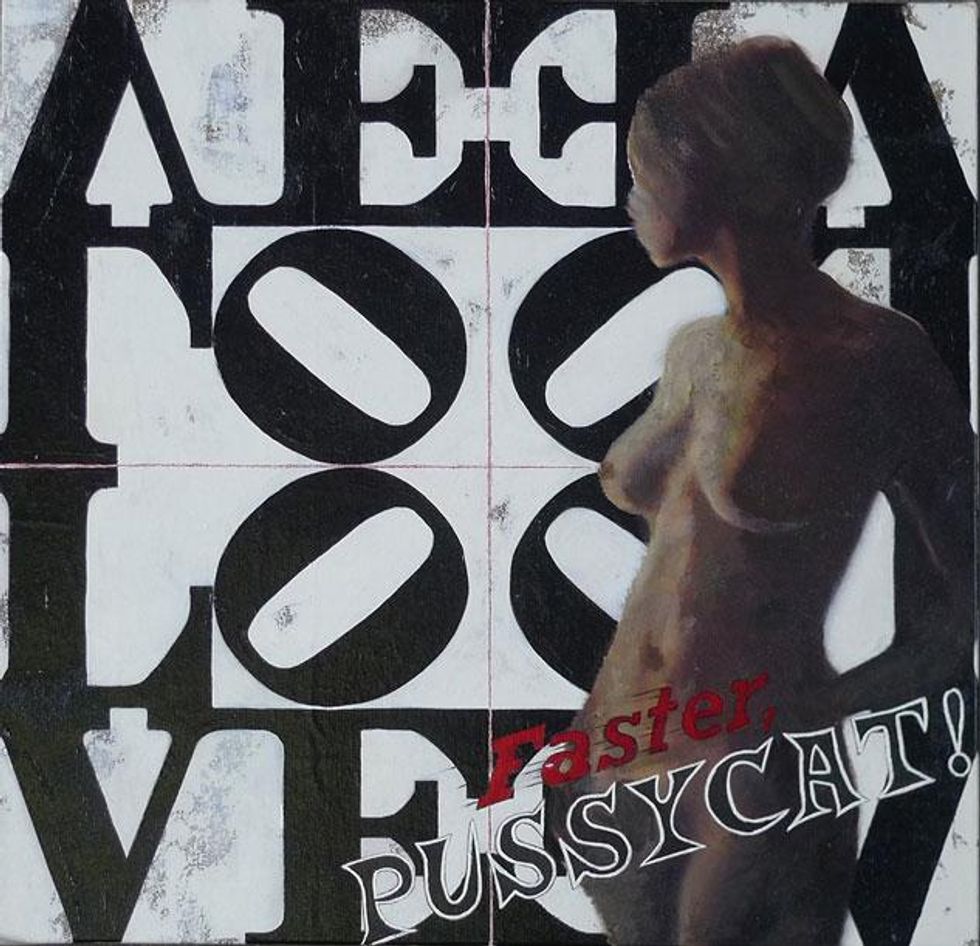 4-faster-pussycat-love-love---24x24-oil-acrylic-&-pencil-on-canvas-by-taylor-smith