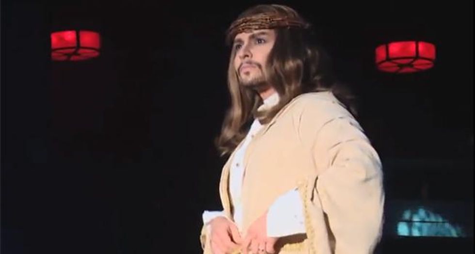 85. Kristine Karr as Pitbull, Adam Lambert, and others