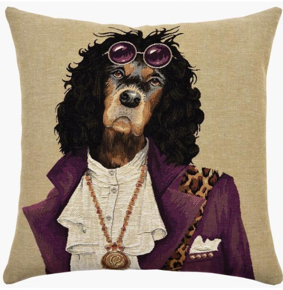 A decadent & quirky Adorabella \u201cMr. P\u201d pillow. ($110, Adorabella.com)