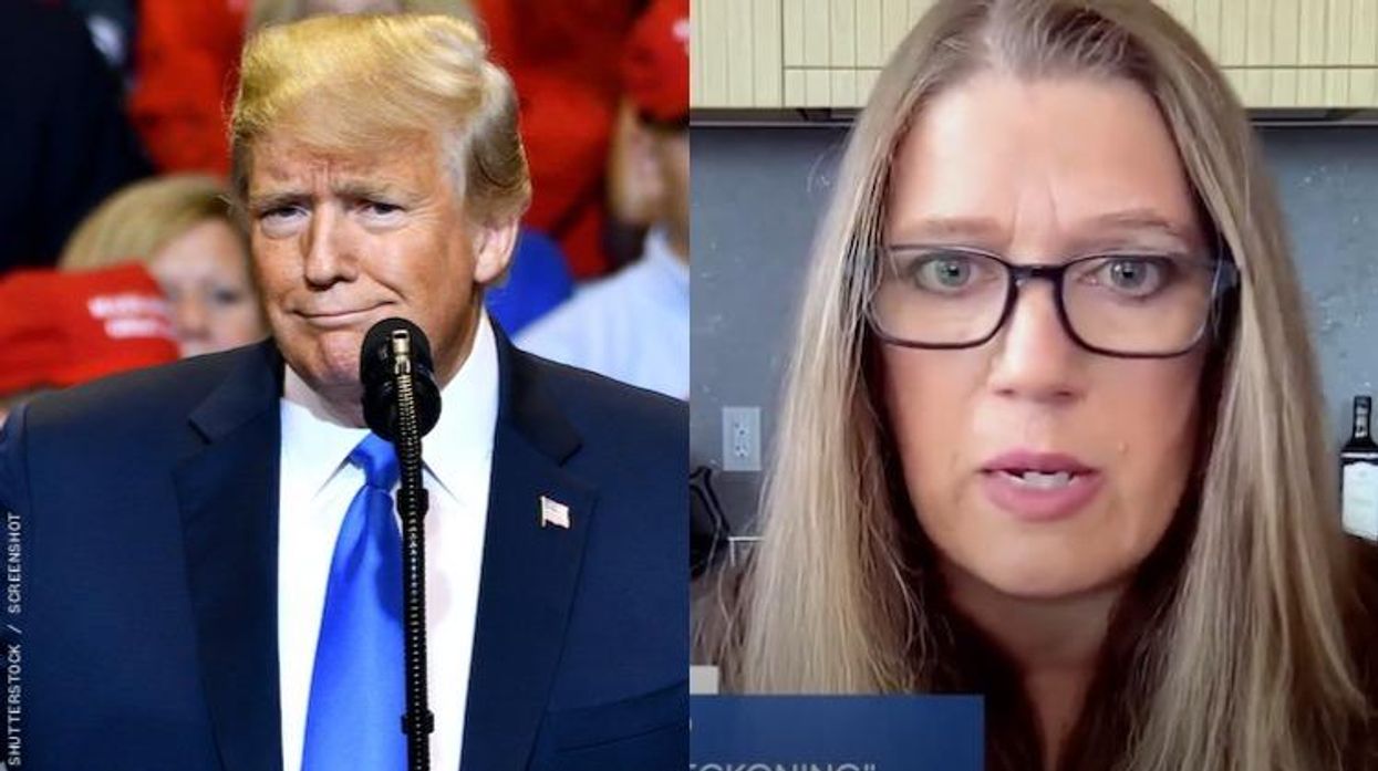 A diptych of Mary and Donald Trump