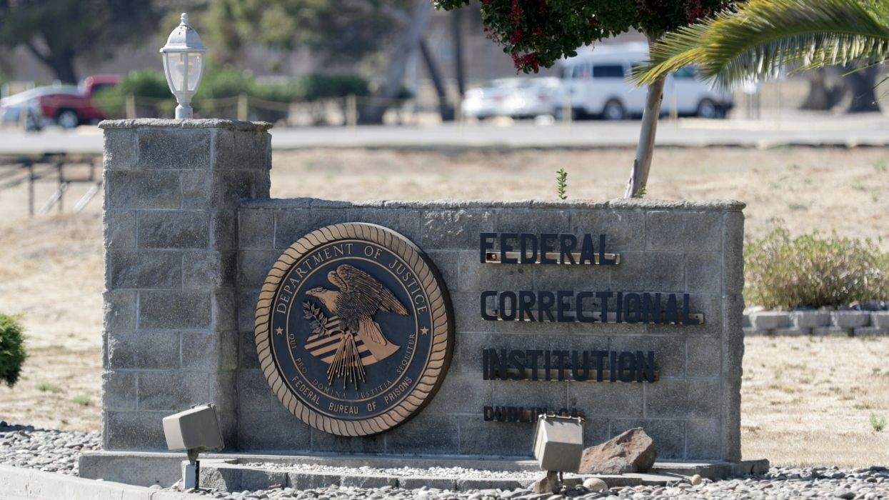 A federal prison marker that reads federal correctional institution dublin