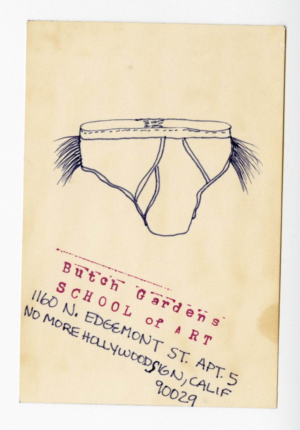 A flyer for the Butch Gardens School of Art designed by Teddy Sandoval
