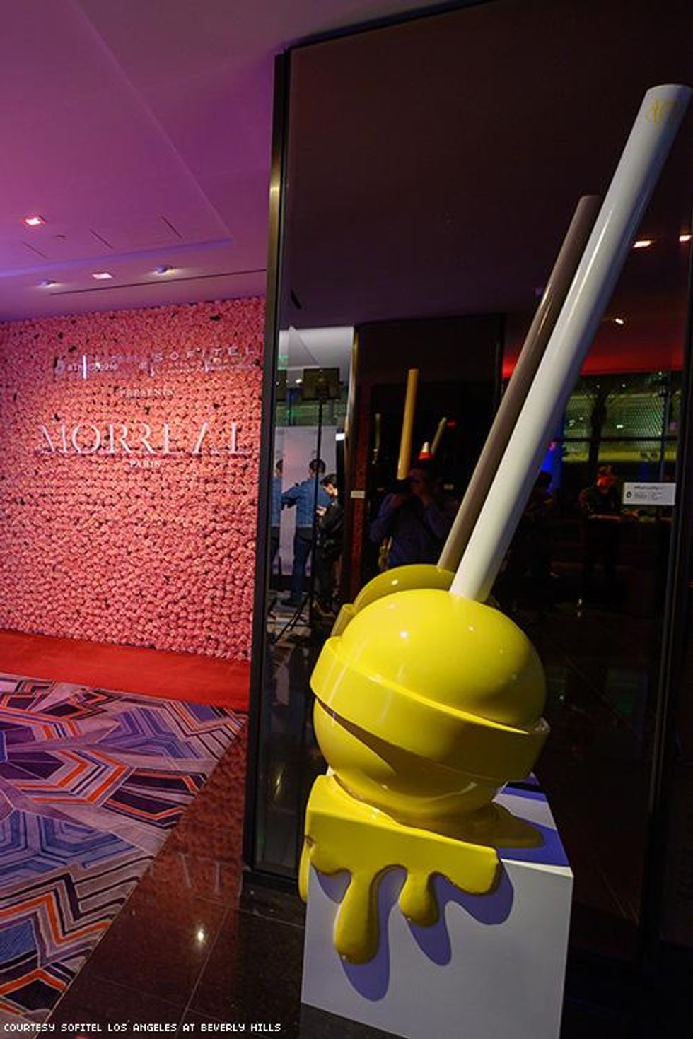 a giant lolipop at Sofitel