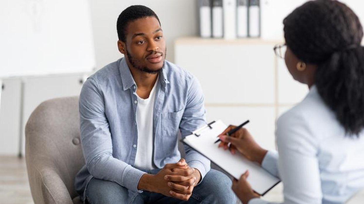 A man in a doctor's office