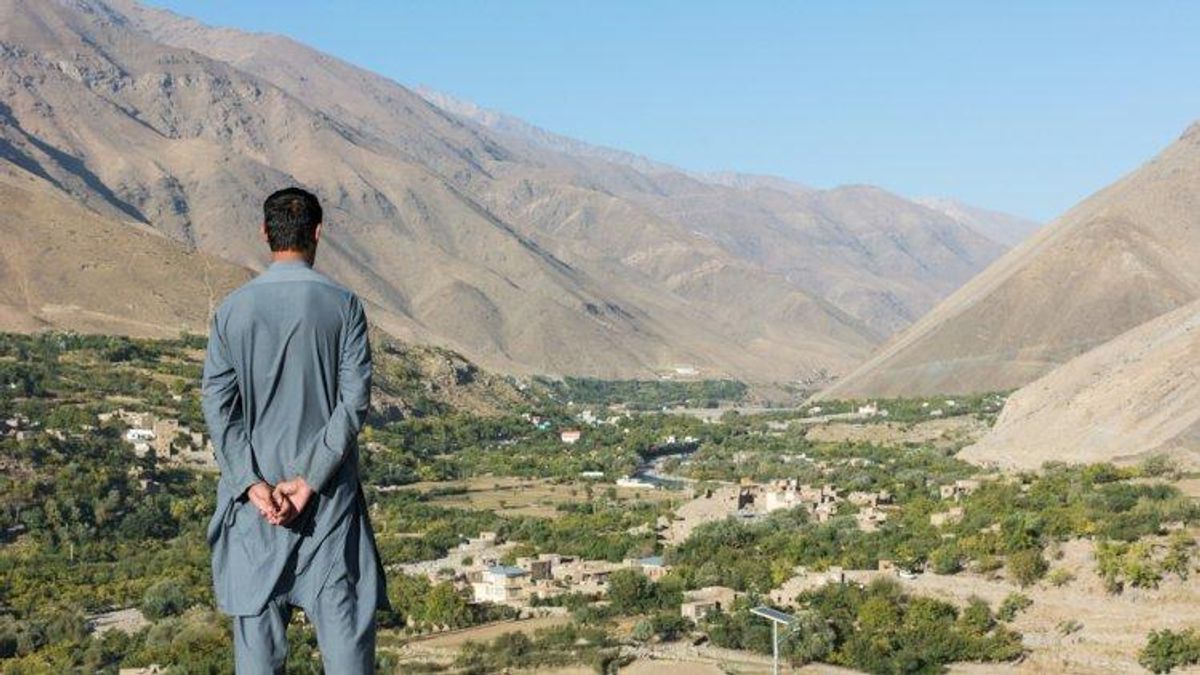 A man looking at into Afghanistan