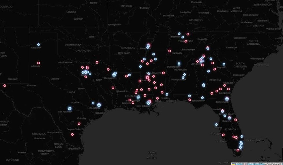 a map of modern-day lynchings, cate crimes and suspicious deaths