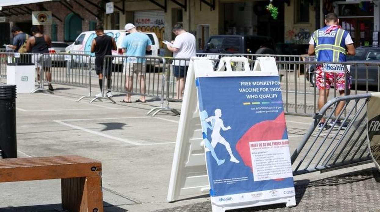 A monkeypox vaccination site.