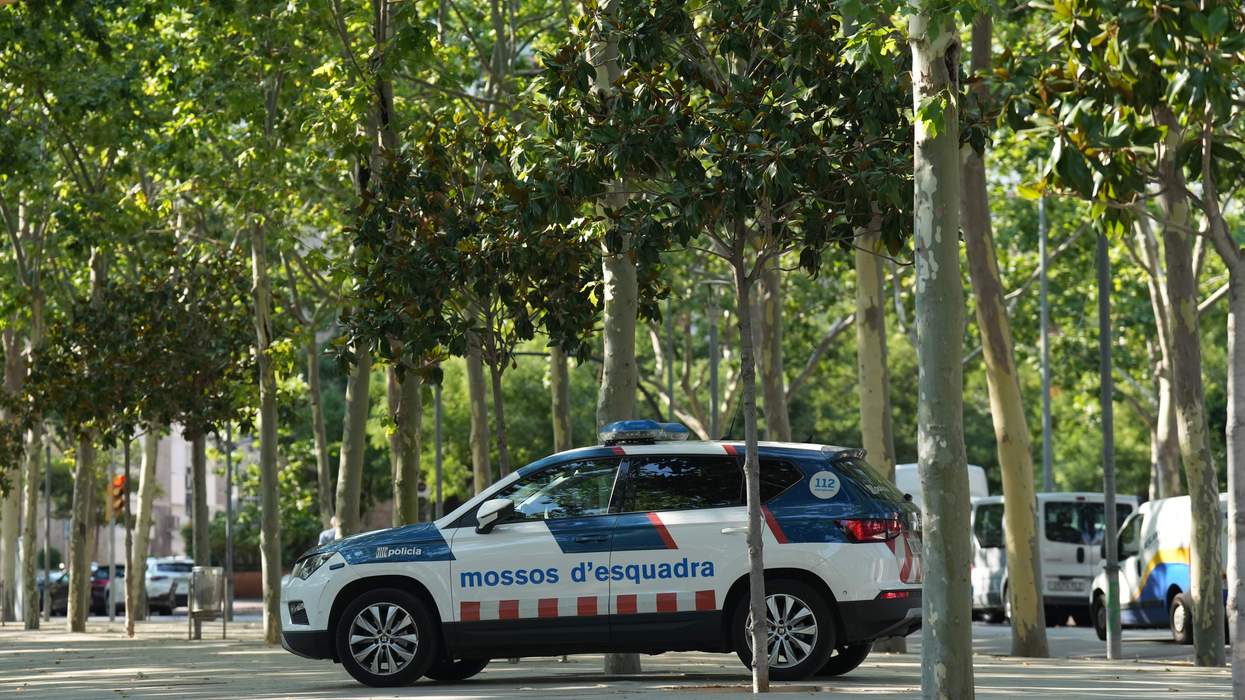 A patrol car owned by Mossos d'Esquadra, Catalonia's police force.