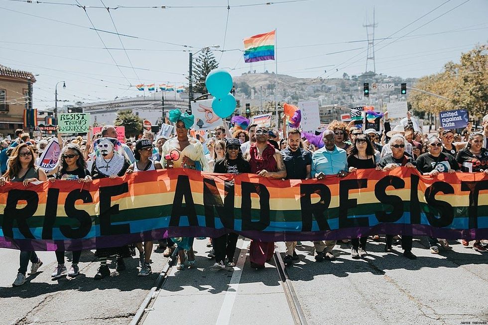 A peaceful gathering of thousands stands against hate and bigotry in the Bay Area. Coincidentally it's the 50th anniversary of the Summer of Love.