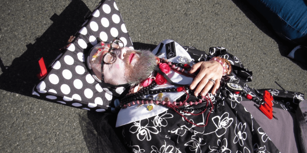 IN PICTURES: ACT UP New York's march and die-in outside Palantir