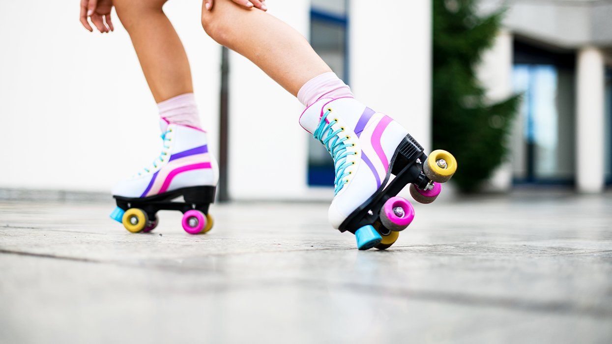 A person rollerskating
