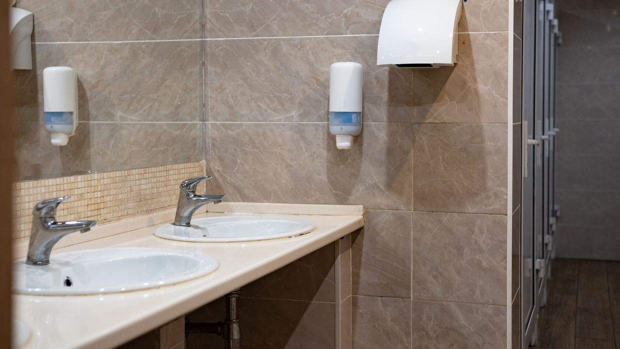 a public bathroom