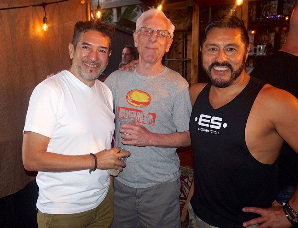 A relaxed group soaks up the ambiance.