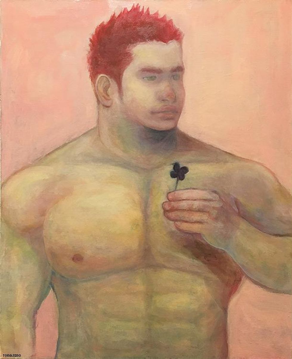 A Small Black Flower (oil painting)