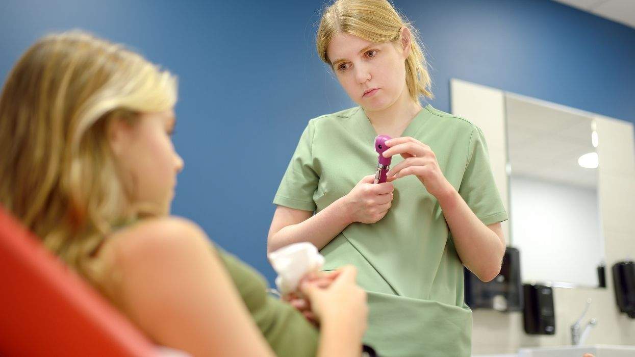 a teenage patient at a medical appointment