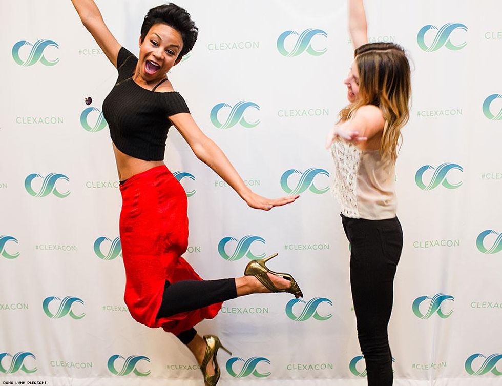 Aasha Davis and Gabrielle Christian