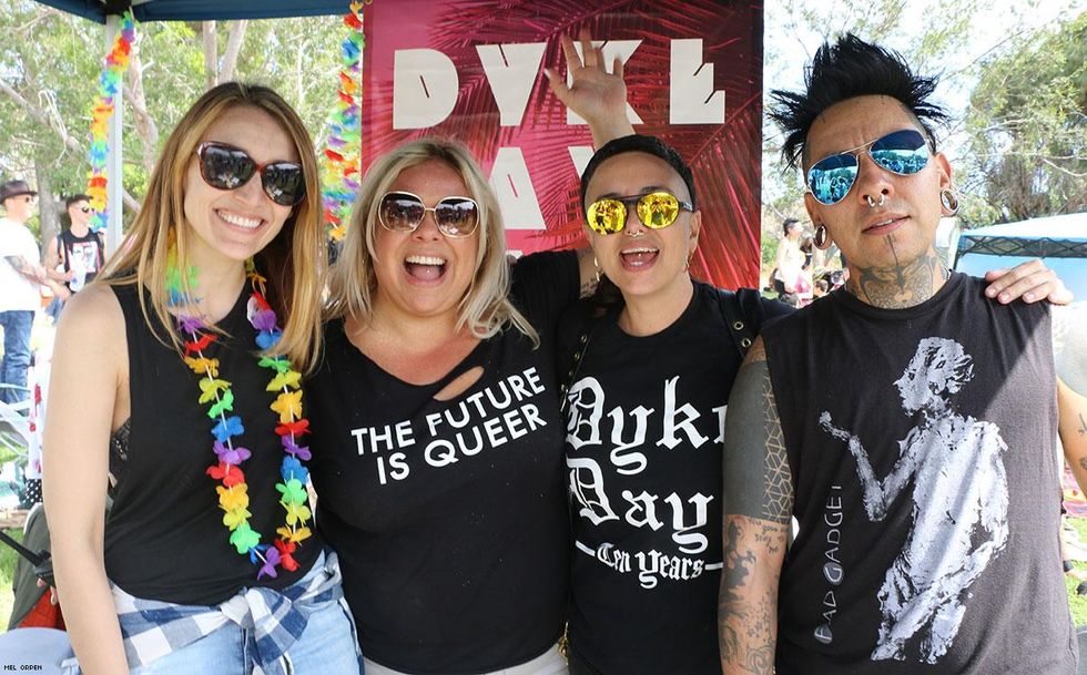 Above: Dyke Day organizers Pony Lee, Sparrow Fox, Sara Williams, and Jenella Brooks