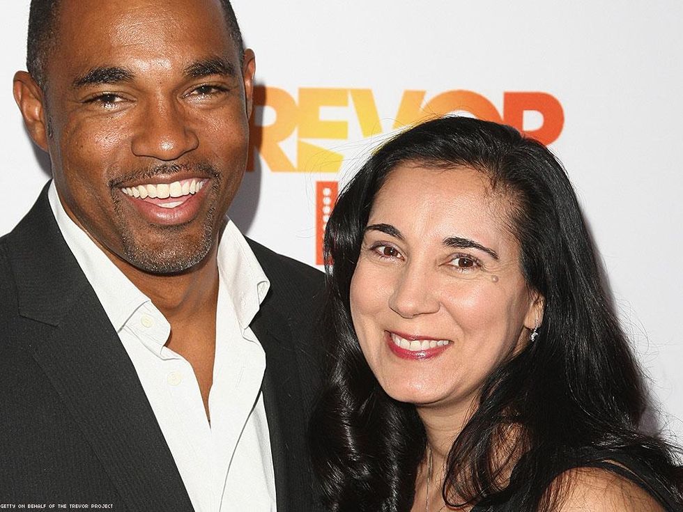 Actor Jason George (L) and Vandana Khanna