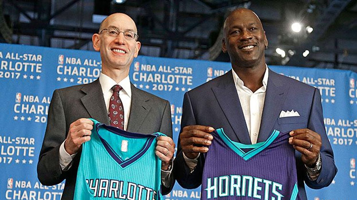 Adam Silver and Michael Jordan