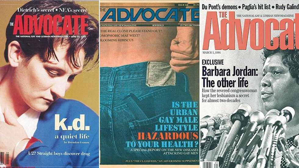Advocate magazine covers
