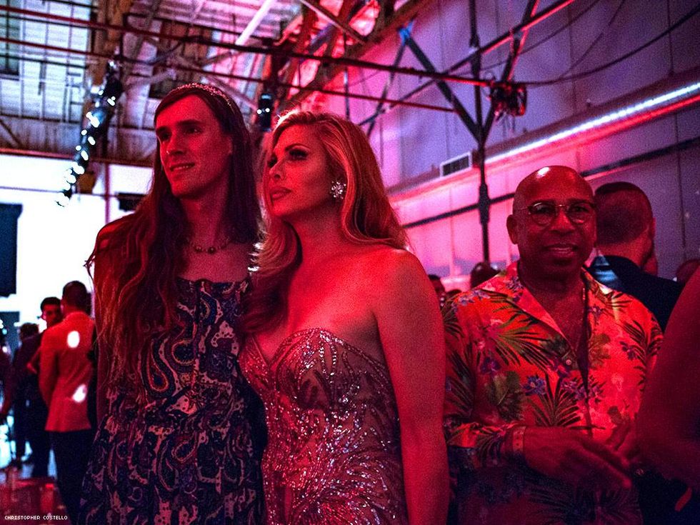 Advocate social media editor Daniel Reynolds and host Candis Cayne