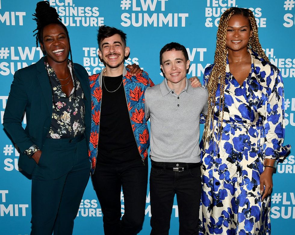 AJ Hikes Chase Strangio Elliot Page Raquel Willis attend 2024 New York City LWTSUMMIT