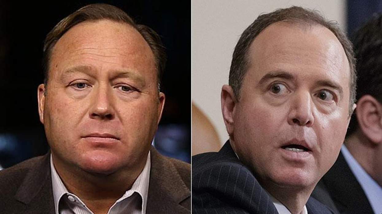 Alex Jones and Adam Schiff