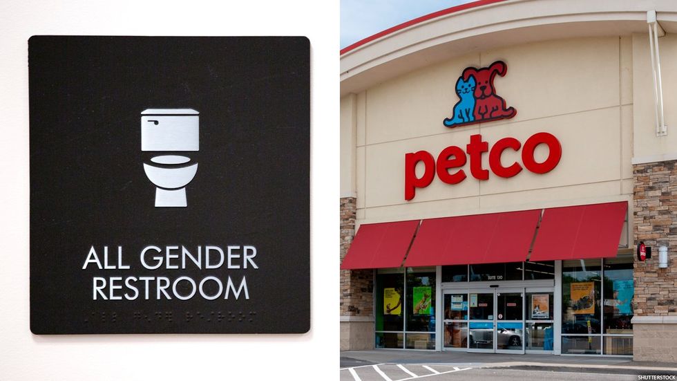 All Gender Restroom sign and Petco