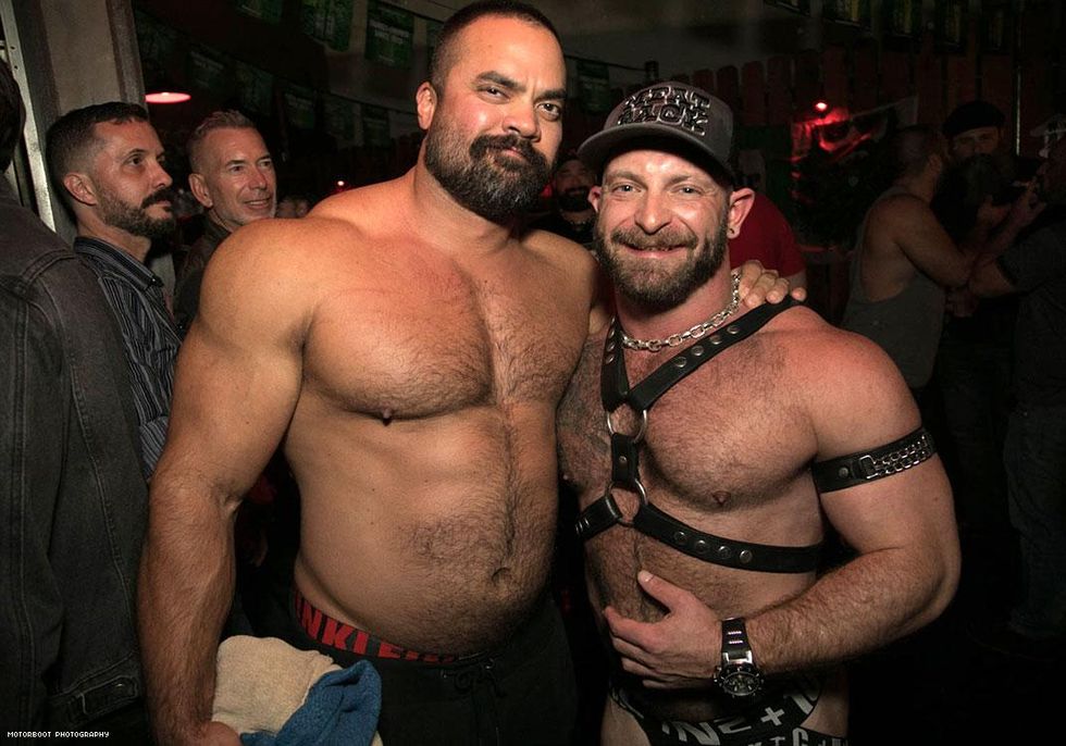 All the local winners of each of the "feeder" Mr. Leather contests from the SoCal area went on a wild bar crawl.
