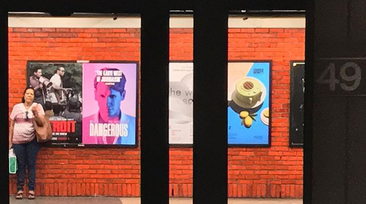 An ad for "Dangerous" on the New York subway