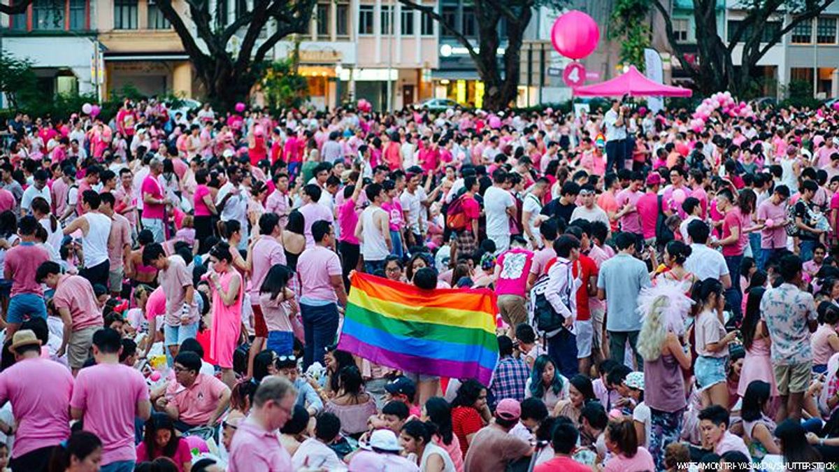 An LGBTQ+ event in Singapore