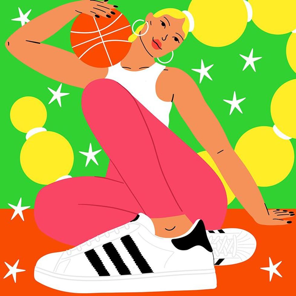 Ana Jaks illustration of woman with basketball