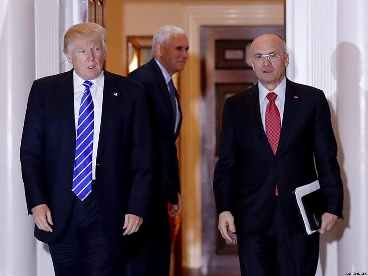 Andy Puzder with Trump