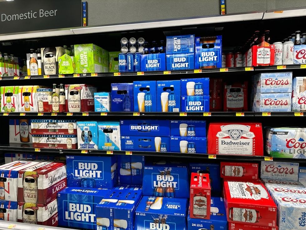 Anheuser-Busch products in store fridge