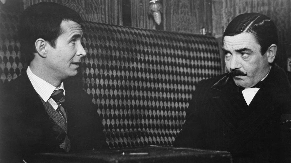 Anthony Perkins and Albert Finney in Murder on the Orient Express