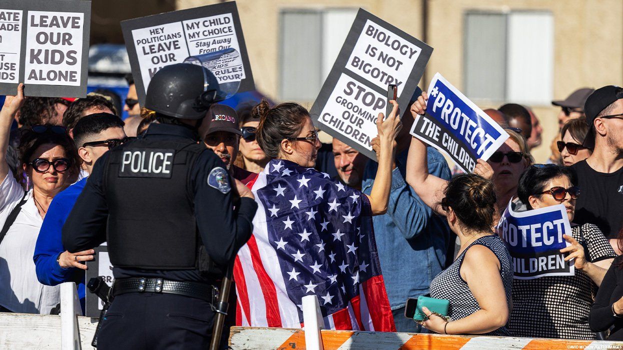 Anti-LGBTQ+ protesters