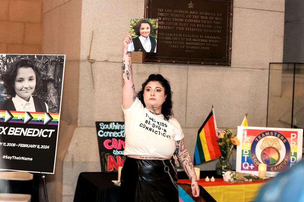 Anti transgender hate crimes public health emergency nex benedict memorial rally