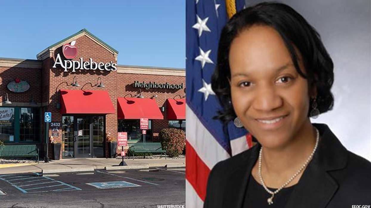 Applebees and EEOC chair Charlotte Burrows