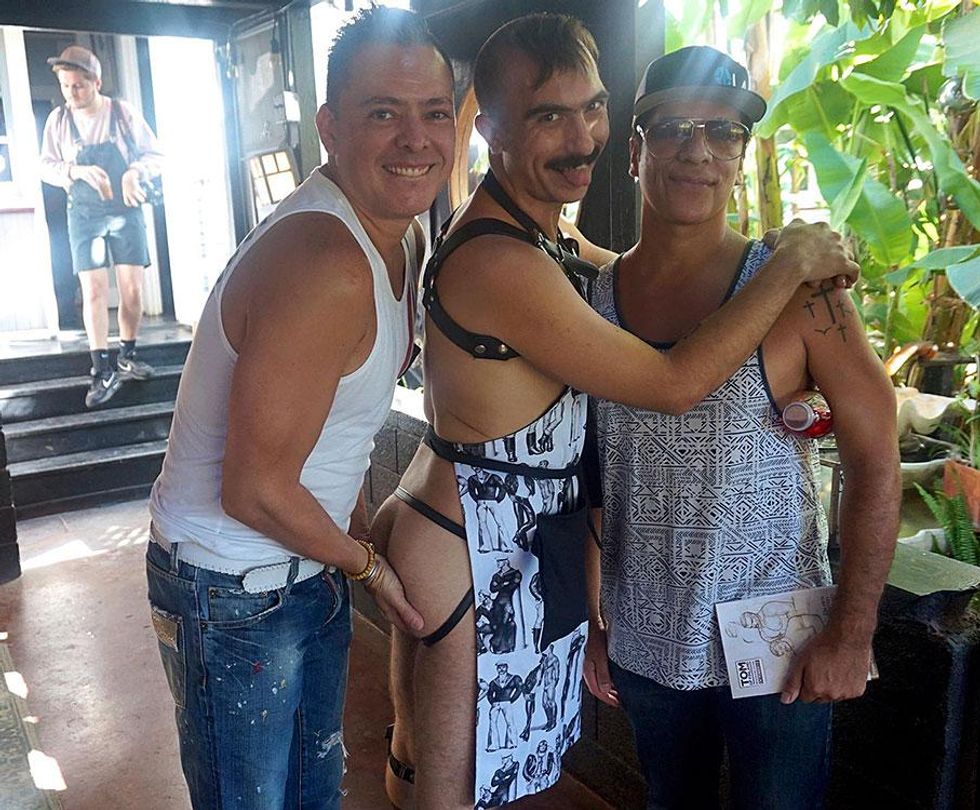 Aprons protects the wearer from surprise spills. In front, anyway.